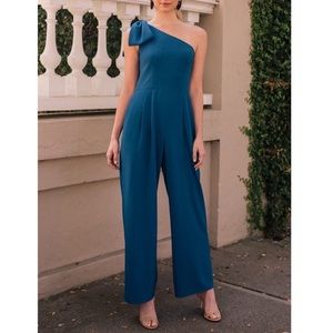 Gal Meets Glam Sylvia One Shoulder Jumpsuit